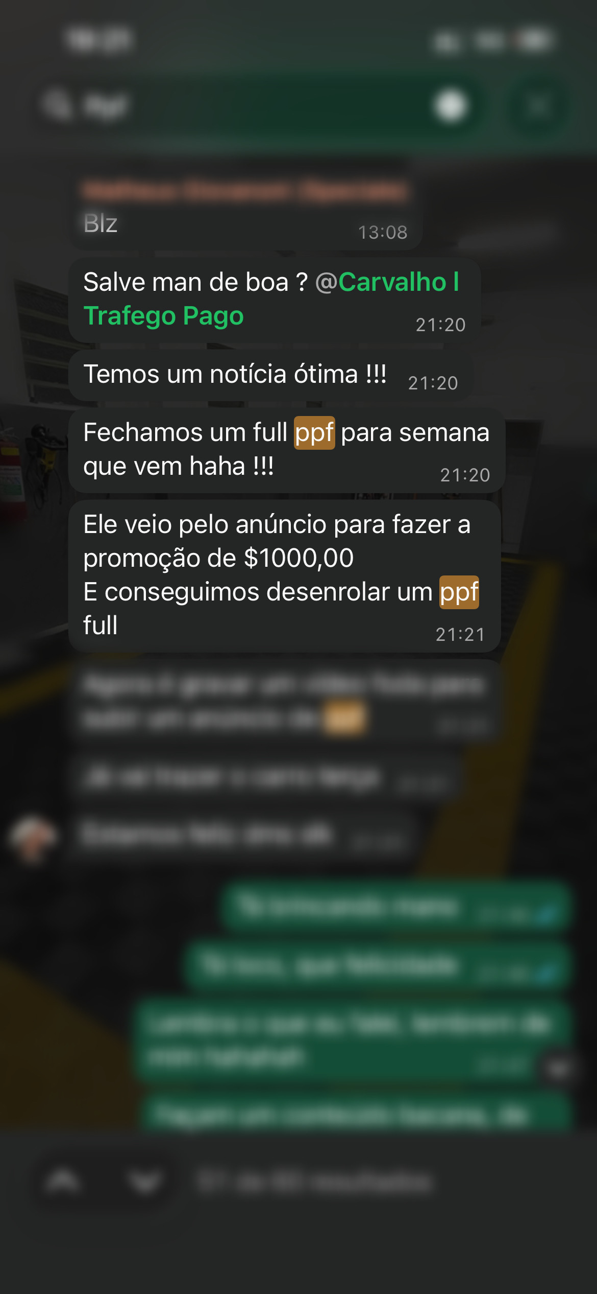 Conversa com lead no WhatsApp